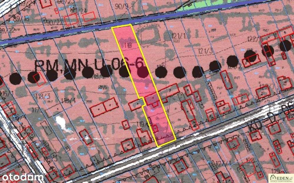 Działka budowlana 0,22 ha z zabudowaniami w Gołaszynie pod Łukowem