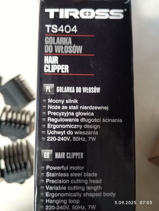 Golarka do włosów.Nowa.