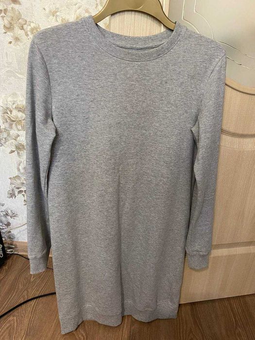 Платье свитшот худи спортивное кежуал casual трикотажное хлопок коттон