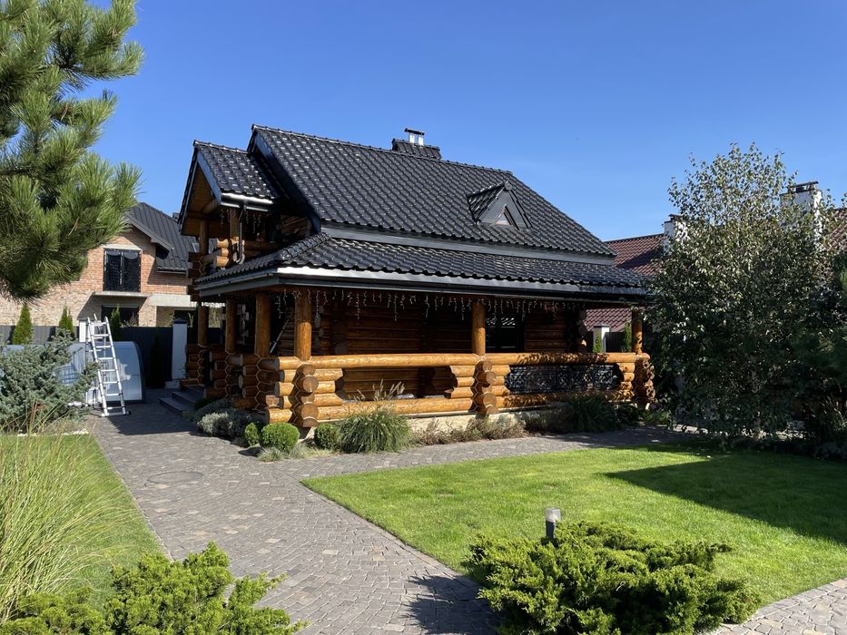 Шліфування деревʼяних будинків, шліфування зруба, герметизація сруба