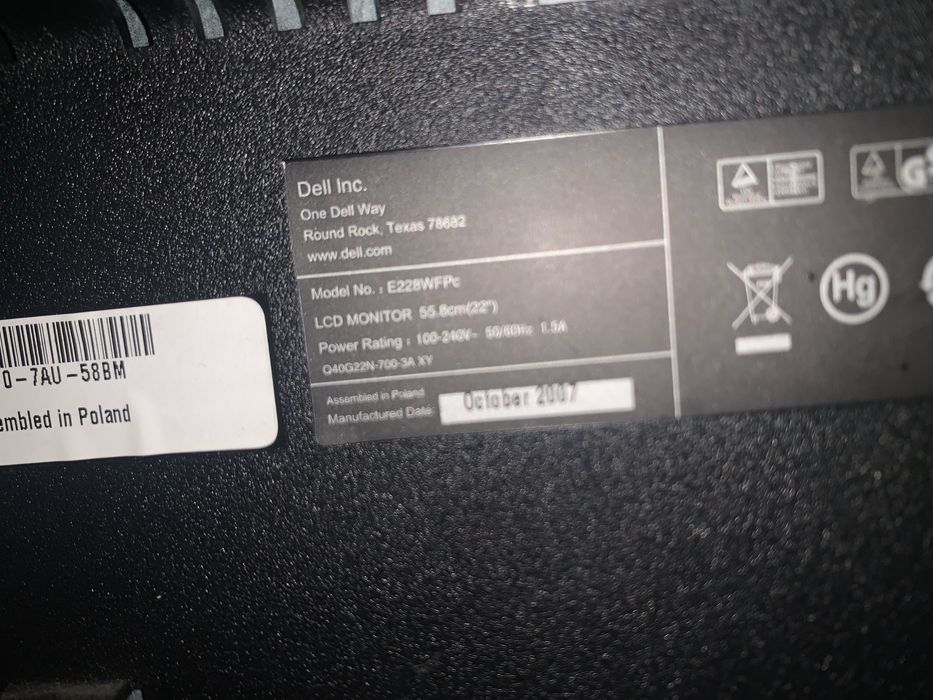 Monitor Dell E228WFP