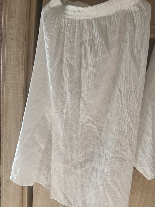 Piękny włoski komplet spódnica bluzka muslin nowy sml.uni.nowy