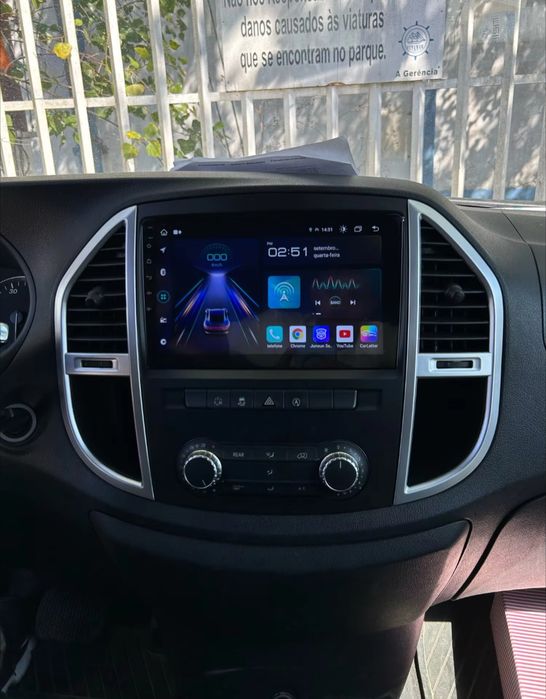Rádio Android 14 com GPS Mercedes Vito 3 (Artigo Novo)
