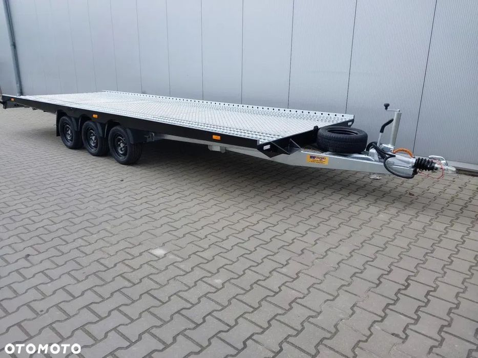 WNP SUSKI L35P60/3 do przewozu pojazdów  Mocna przyczepa ciężarowa 3-osiowa, spawana Kolor w cenie