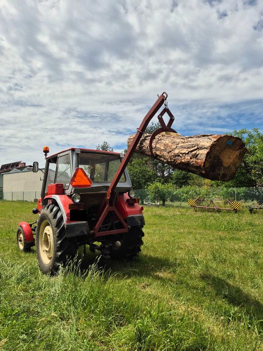 Dźwig żuraw podnośnik ramię do ciągnika + kleszcze i haki gratis