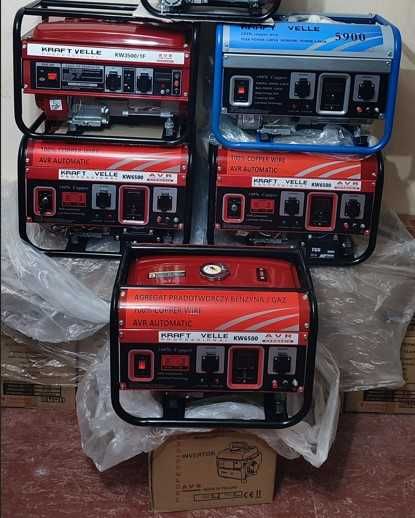 KRAFVTELE KW6500 генератор бензиновий газовий Инвертор 4800wat Польща