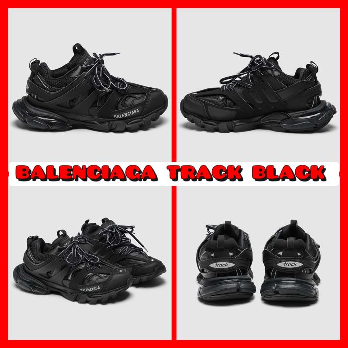 ‼️БЕЗ ПЕРЕДПЛАТИ ‼️Улюблена модель Balenciaga Track 3.0 All Black у розміри 36 - 45