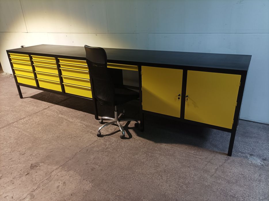 Konkretny stół warsztatowy metalowy 400cm x 80cm . 220kg