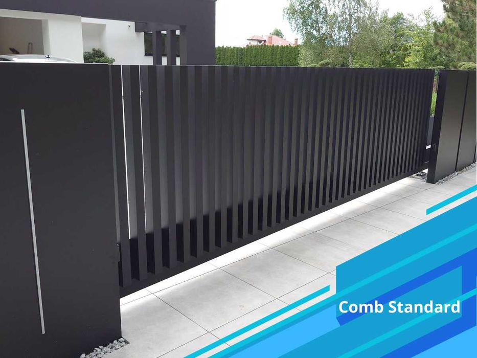 Ogrodzenie grzebieniowe z Aluminium - model pionowy Comb - Polski producent Euro Fences