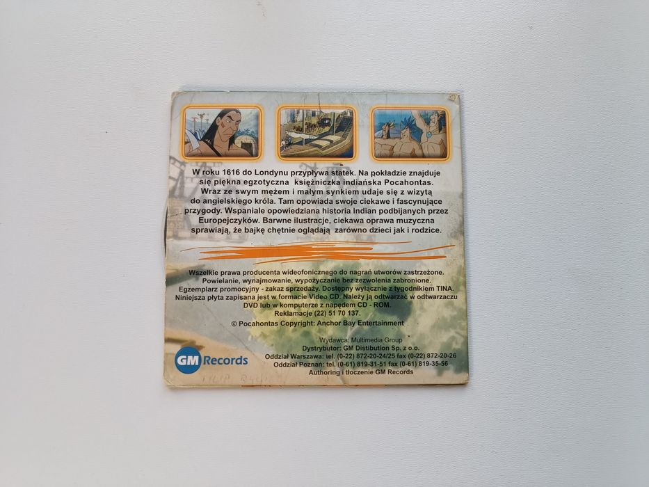 Pocahontas Bajka DVD