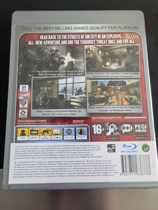 Jogo PlayStation 3 Tom Clancy's Rainbow Six Vegas 2