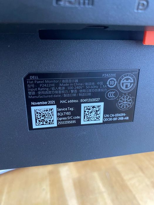 Monitor DEll P2422HE como novo