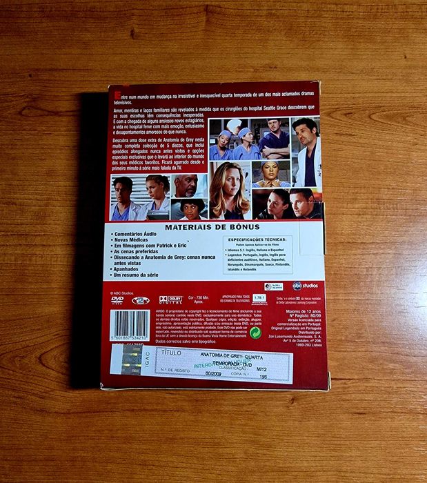 ANATOMIA DE GREY - Temporada 4 | 17 Episódios em 5dvds | COMO NOVA