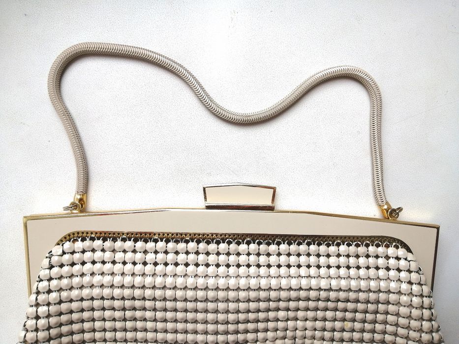 Сумочка вінтажна Glomesh 60-70 ті, ретро клатч вечірня, бежева