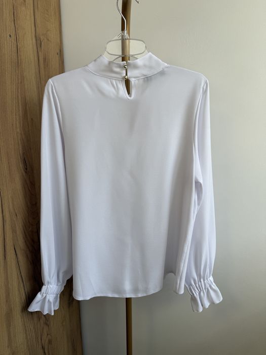 Bluzka damska biała elegancka 3XL