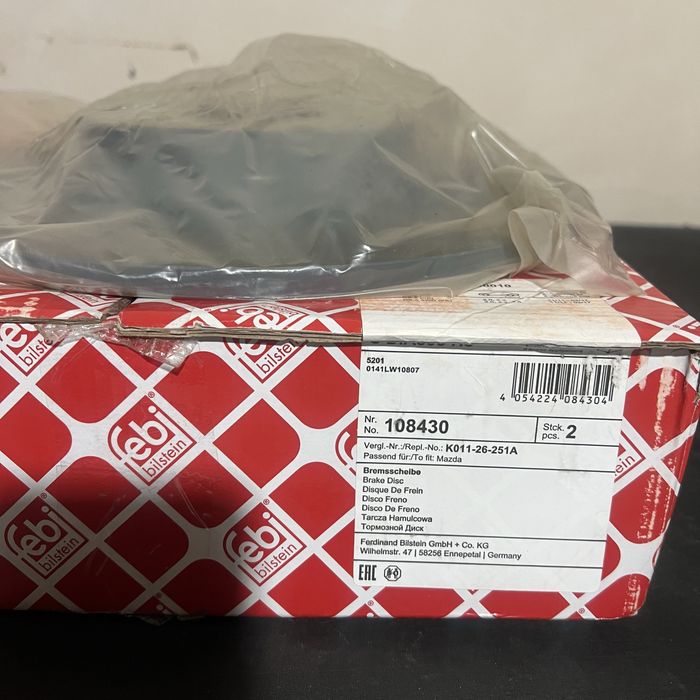 4шт  новых тормозных диска Mazda Cx5 KE