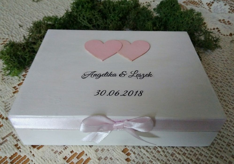 Pudełko, szkatułka na obrączki, ślub, ślubne