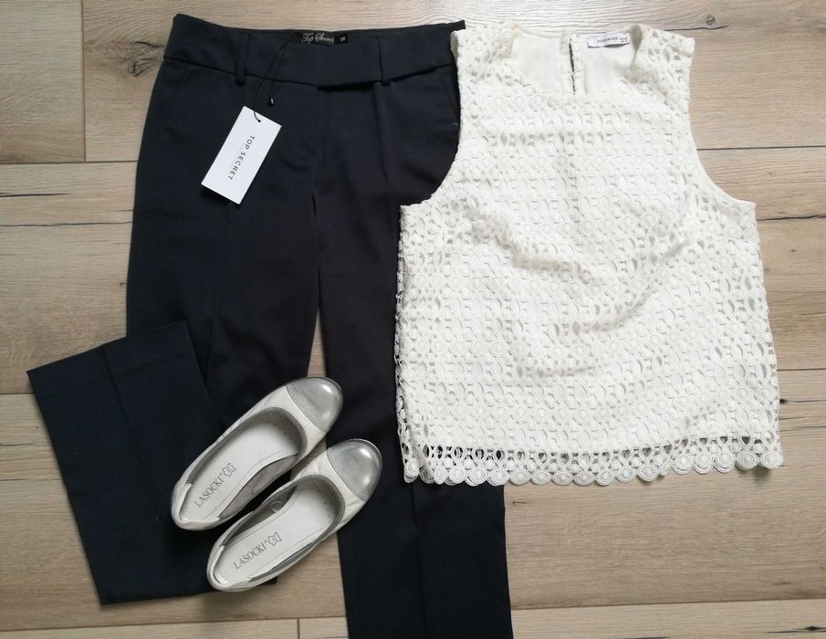 Nowe eleganckie spodnie w kant TOP SECRET s/m