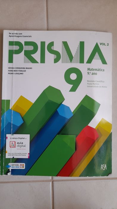 2 manuais escolares Matemática e CA 9 ano - Prisma