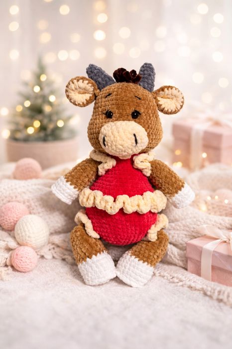 Плюшева іграшка корівка