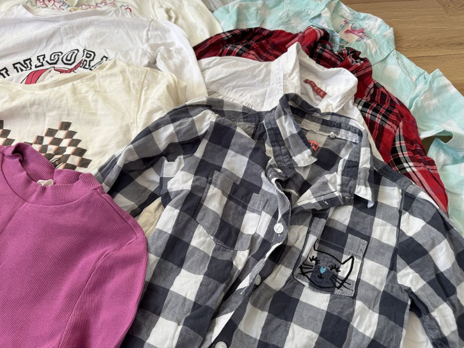 Zestaw bluzek i koszul z długim rękawem dla dziewczynki r.146-152