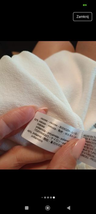 Bluzka dzianinowa biała Zara