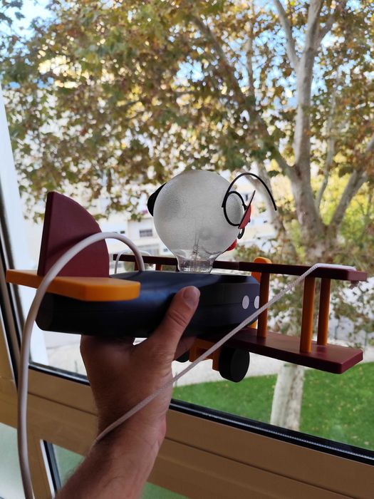 Avião, candeeiro de quarto de criança.
