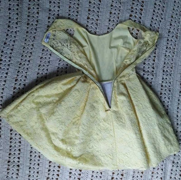 Wielkanoc! Żółta sukienka koronkowa - s. Moriss - r:XS /B4.