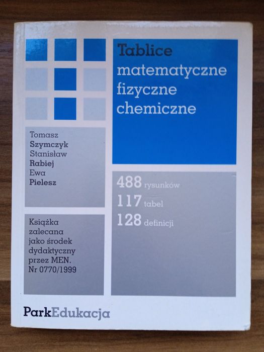 Tablice matematyczne fizyczne chemiczne