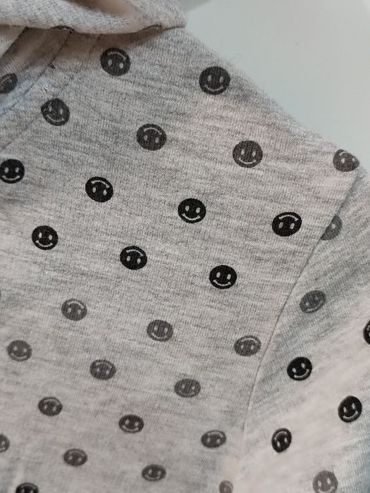 Bluza cienka Atlantic S/XS rozsuwana z kapturem w emotki