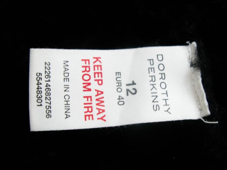 Sweter ażurowy ciepły czarny 40 L dorothy perkins 12 damski duzy