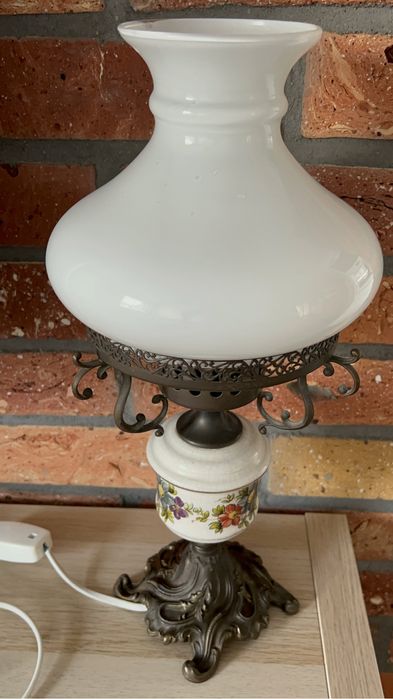 Piekna lampa stylowa wys 41 cm