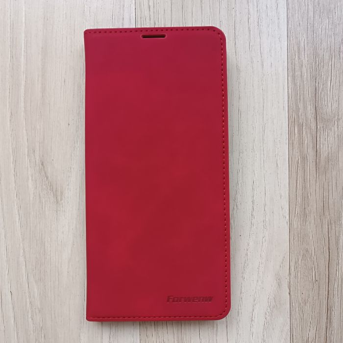 Etui na telefon z klapką, pokrowiec, Xiaomi Poco X5, czerwony mat nowe