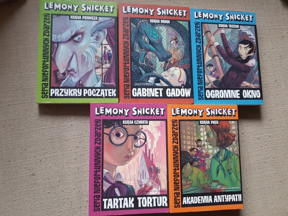 Lemony SNICKET - 5 części, Seria niefortunnych zdarzeń 1-5, NOWE