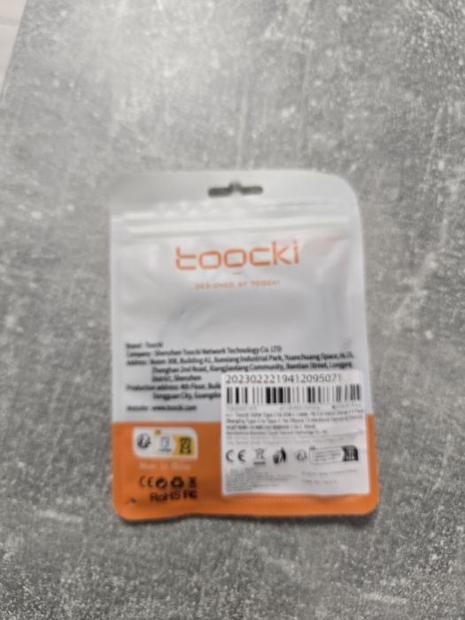 Kabel do ładowania Typ C to C 50 cm Toocki.