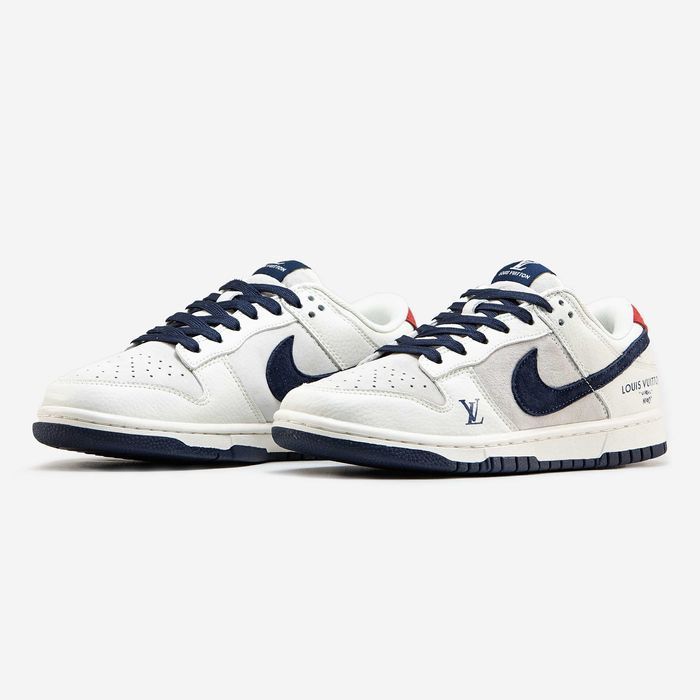 Кожаные кроссовки Nike SB Dunk Low Louis Vuitton найк данк луи виттон