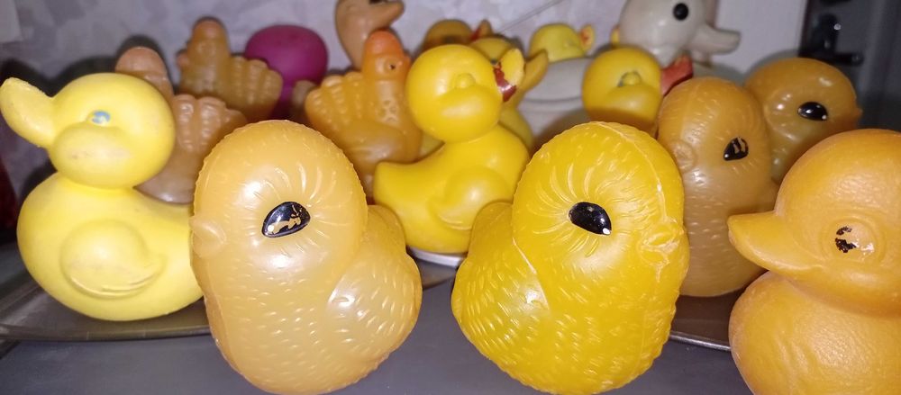 Птицы: Уточки, утки, цыплята, петушок, лебедь из Ссср