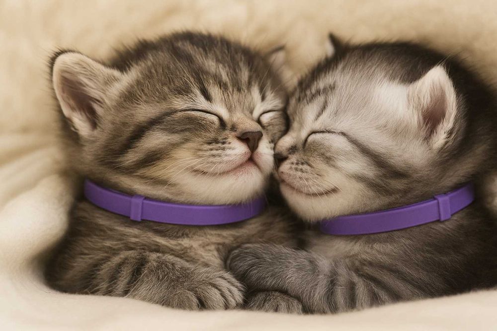 Obroża Dla Kota Uspokajająca Feromonowa Antystresowa 38 Cm Fioletowa