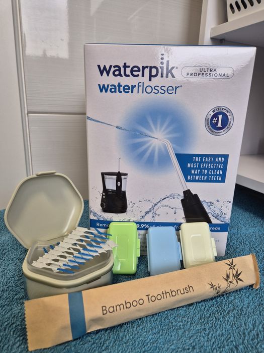 Waterpik WP-672 Black Edition NOWY + Mega Zestaw Orto (Woski, Drenaż)