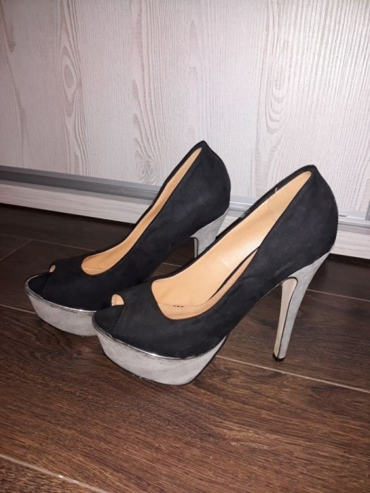 Szpilki zamsz wysokie CCC