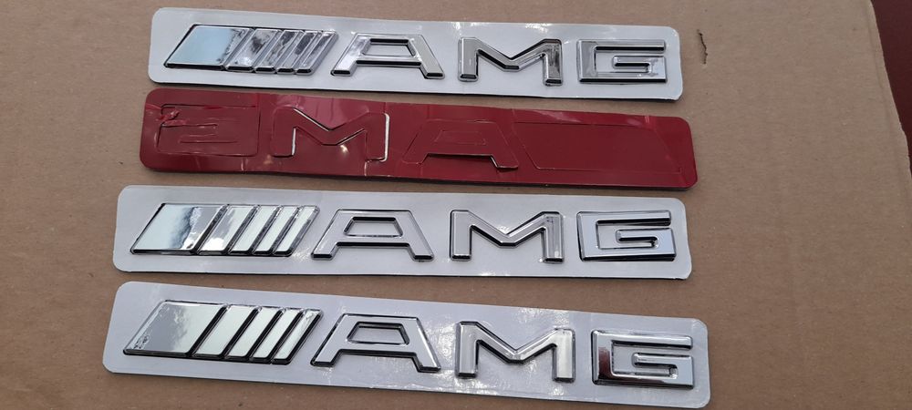 Emblemas AMG Para a Mala Com Aplique 3M Profissional Incluídos NOVOS
