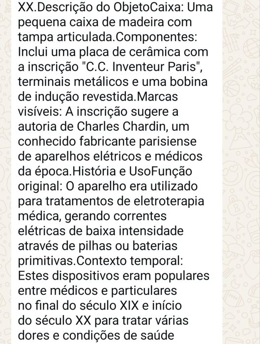 Antigo aparelho medico princípios sexc XlX