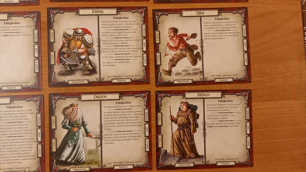 Talisman: Magia i Miecz - 14 kart poszukiwaczy i 4 karty ropuch DE