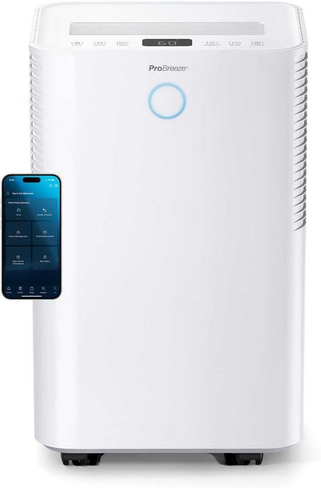 Inteligentny osuszacz kompresorowy Pro Breeze 20 l/dobę ze zbiornikiem na wodę o pojemności 4 l