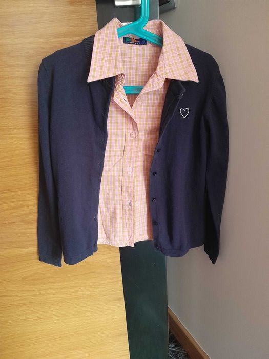 Blusa da marca cenoura + casaco da vertbaudet  7-8 anos