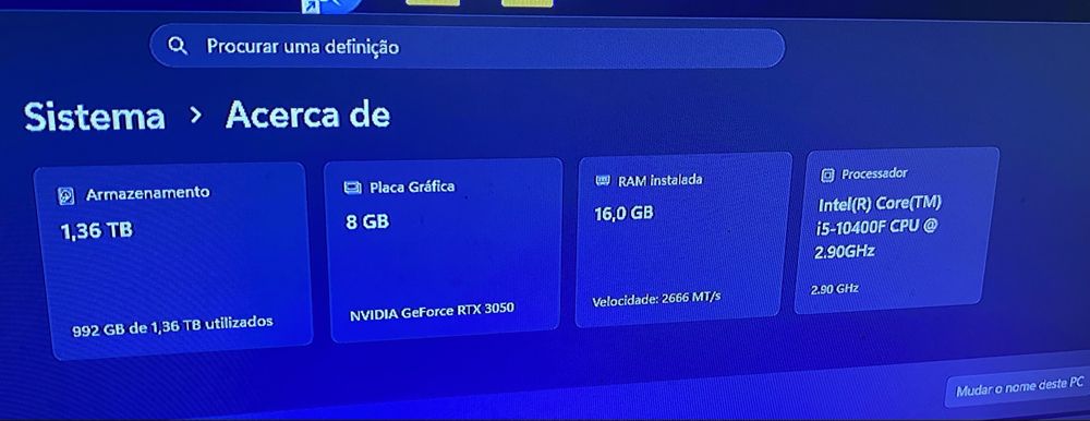 PC gamer i5 10gen RTX 3050