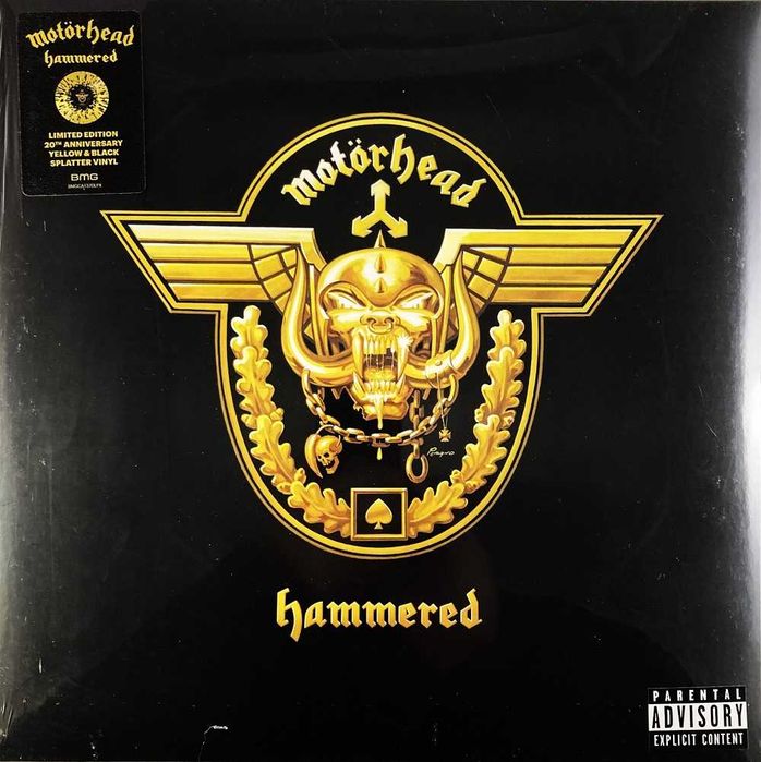 Motörhead - Hammered (2002/2022) Yellow & Black Splatter vinyl