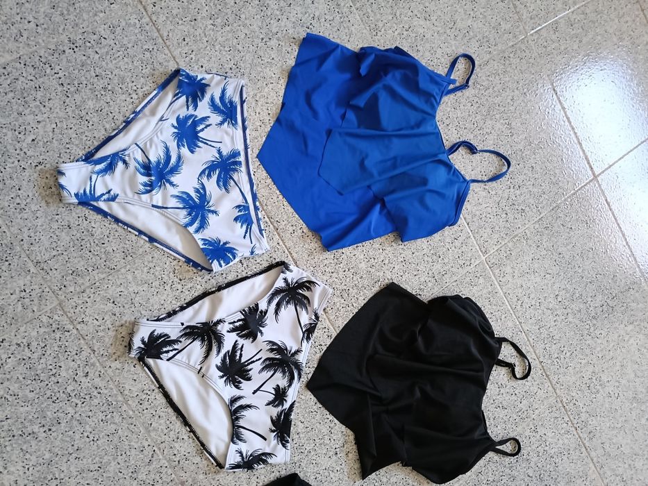 Tanquine azul e branco elegante e super confortável