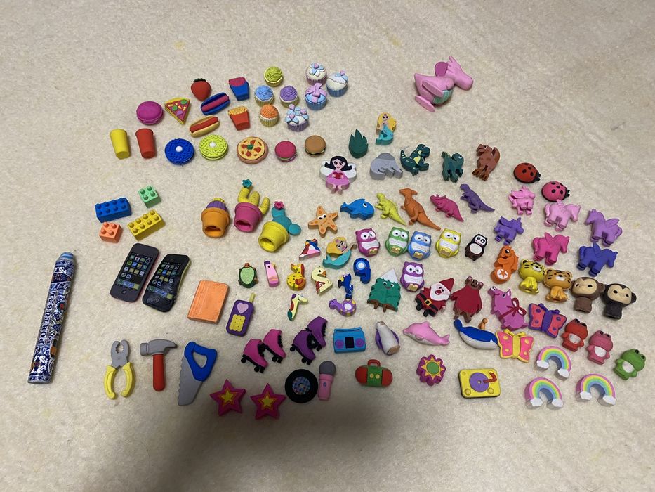 coleção de borrachas