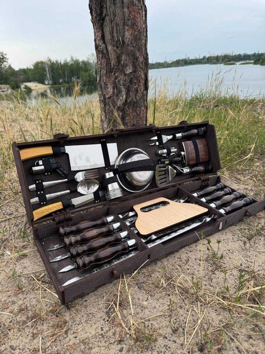 Преміум набір з шампурами Подарочний набор шампурів у кейсі